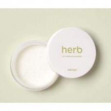 Матирующая рассыпчатая пудра с комплексом трав Manyo Herb Green No-Sebum Powder