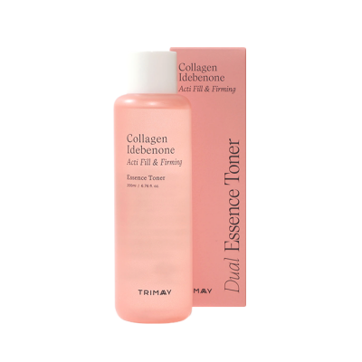 Укрепляющий тонер-эссенция с коллагеном Trimay Collagen Idebenone Acti Fill & Firming Dual Essence Toner