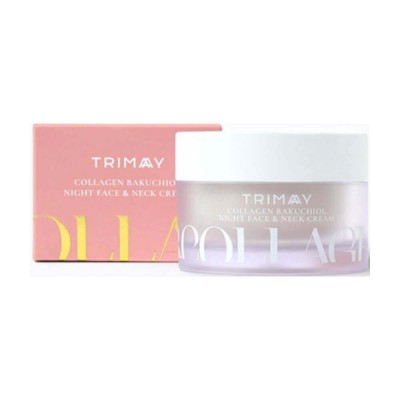 Ночной крем для лица и шеи с бакучиолом Trimay Collagen Bakuchiol Night Face & Neck Cream